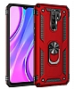 Eiroo Magnet Ring Xiaomi Redmi 9 Ultra Koruma Krmz Klf