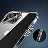 Eiroo Metal Serisi iPhone 13 Pro Silikon Kenarl effaf Rubber Klf - Resim 4