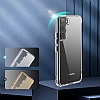 Eiroo Metal Serisi Samsung Galaxy S22 5G Silikon Kenarl effaf Rubber Klf - Resim 7
