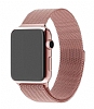 Eiroo Milanese Loop Apple Watch / Watch 2 / Watch 3 Rose Gold Metal Kordon (38 mm)