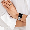 Eiroo Milanese Loop Apple Watch / Watch 2 / Watch 3 Siyah Metal Kordon (38 mm) - Resim 3