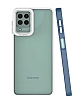 Eiroo Mima Samsung Galaxy M32 Kamera Korumal Lacivert Rubber Klf