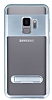 Eiroo Mixx Hybrid Samsung Galaxy S9 Silver Kenarl Standl Silikon Klf
