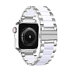 Eiroo Nifty Apple Watch Beyaz Metal Kordon 42 44 45 49 mm