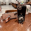 Eiroo rdek iPhone 13 Pro Standl Siyah Silikon Klf - Resim 1