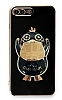 Eiroo rdek iPhone 7 Plus / 8 Plus Standl Siyah Silikon Klf