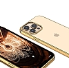 Eiroo Pixel iPhone 13 Pro Max Gold Rubber Klf