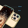 Eiroo Pixel iPhone 13 Pro Pembe Rubber Klf - Resim 5