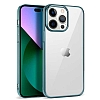 Eiroo Pixel iPhone 14 Pro Mavi Rubber Klf