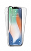 Eiroo Protection iPhone XS Max 360 Derece Koruma effaf Silikon Klf