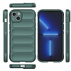 Eiroo Puffer iPhone 15 Koyu Yeil Silikon Klf - Resim: 2