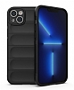 Eiroo Puffer iPhone 15 Siyah Silikon Klf