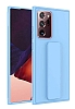Eiroo Qstand Samsung Galaxy Note 20 Ultra Mavi Silikon Klf