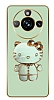 Eiroo Kitty Realme 11 Pro Standl Kamera Korumal Yeil Silikon Klf