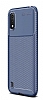 Eiroo Rugged Carbon Samsung Galaxy A01 Lacivert Silikon Klf