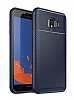Eiroo Rugged Carbon Samsung Galaxy J4 Lacivert Silikon Klf