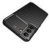 Eiroo Rugged Carbon Samsung Galaxy S22 5G Lacivert Silikon Klf - Resim 3