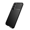 Eiroo Rugged Carbon Samsung Galaxy S22 5G Lacivert Silikon Klf - Resim 2