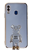 Eiroo Samsung Galaxy A20 / A30 Baby Bear Standl Mavi Silikon Klf