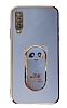 Eiroo Samsung Galaxy A30S Baby Panda Standl Mavi Silikon Klf