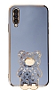 Eiroo Samsung Galaxy A50 Lks Ay Standl Mavi Silikon Klf