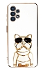 Eiroo Samsung Galaxy A52s 5G Bulldog Standl Beyaz Silikon Klf