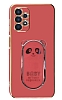 Eiroo Samsung Galaxy A53 5G Baby Panda Standl Krmz Silikon Klf