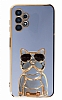 Eiroo Samsung Galaxy A53 5G Bulldog Standl Mavi Silikon Klf