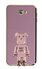 Eiroo Samsung Galaxy J7 Prime Baby Bear Standl Mor Silikon Klf