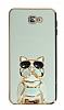 Eiroo Samsung Galaxy J7 Prime Bulldog Standl Yeil Silikon Klf