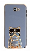 Eiroo Samsung Galaxy J7 Prime Bulldog Standl Mavi Silikon Klf
