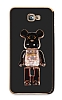 Eiroo Samsung Galaxy J7 Prime Candy Bear Standl Siyah Silikon Klf