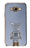 Eiroo Samsung Galaxy J7/J7 Core Baby Bear Standl Mavi Silikon Klf