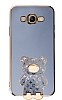 Eiroo Samsung Galaxy J7/J7 Core Lks Ay Standl Mavi Silikon Klf