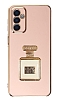 Eiroo Samsung Galaxy M23 Aynal Parfm Standl Pembe Silikon Klf