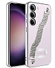Eiroo Samsung Galaxy S23 Su Yolu Zincirli Silver Silikon Klf