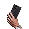 Eiroo Samsung Galaxy S23 Ultra Standl Deri Grnml Siyah Rubber Klf - Resim 6