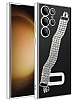 Eiroo Samsung Galaxy S23 Ultra Su Yolu Zincirli Silver Silikon Klf