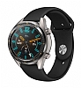Eiroo Samsung Galaxy Watch Spor Silikon Siyah Kordon (46 mm)