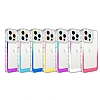 Eiroo Shimmer iPhone 13 Pro Kamera Korumal Beyaz-Pembe Silikon Klf - Resim 1