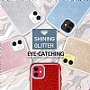 Eiroo Silvery iPhone 11 Simli Pembe Silikon Klf - Resim 2