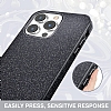 Eiroo Silvery iPhone 13 Pro Max Simli Siyah Silikon Klf - Resim 1