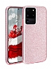 Eiroo Silvery Samsung Galaxy S20 Ultra Simli Pembe Silikon Klf