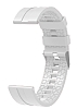 Eiroo Sport Samsung Galaxy Watch 46 mm Beyaz Silikon Kordon