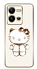 Eiroo Kitty vivo V25 Standl Kamera Korumal Beyaz Silikon Klf