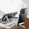 Eiroo With Stand iPhone 12 Pro Max Standl effaf Silikon Klf - Resim: 5