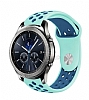 Eiroo Samsung Galaxy Watch 3 45 mm Silikon Mavi-Lacivert Spor Kordon
