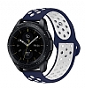 Eiroo Huawei Watch GT 3 46 mm Silikon Lacivert-Beyaz Spor Kordon
