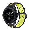 Eiroo Samsung Galaxy Watch 3 45 mm Silikon Siyah-Sar Spor Kordon