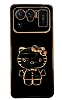 Eiroo Xiaomi Mi 11 Ultra Aynal Kitty Standl Siyah Silikon Klf